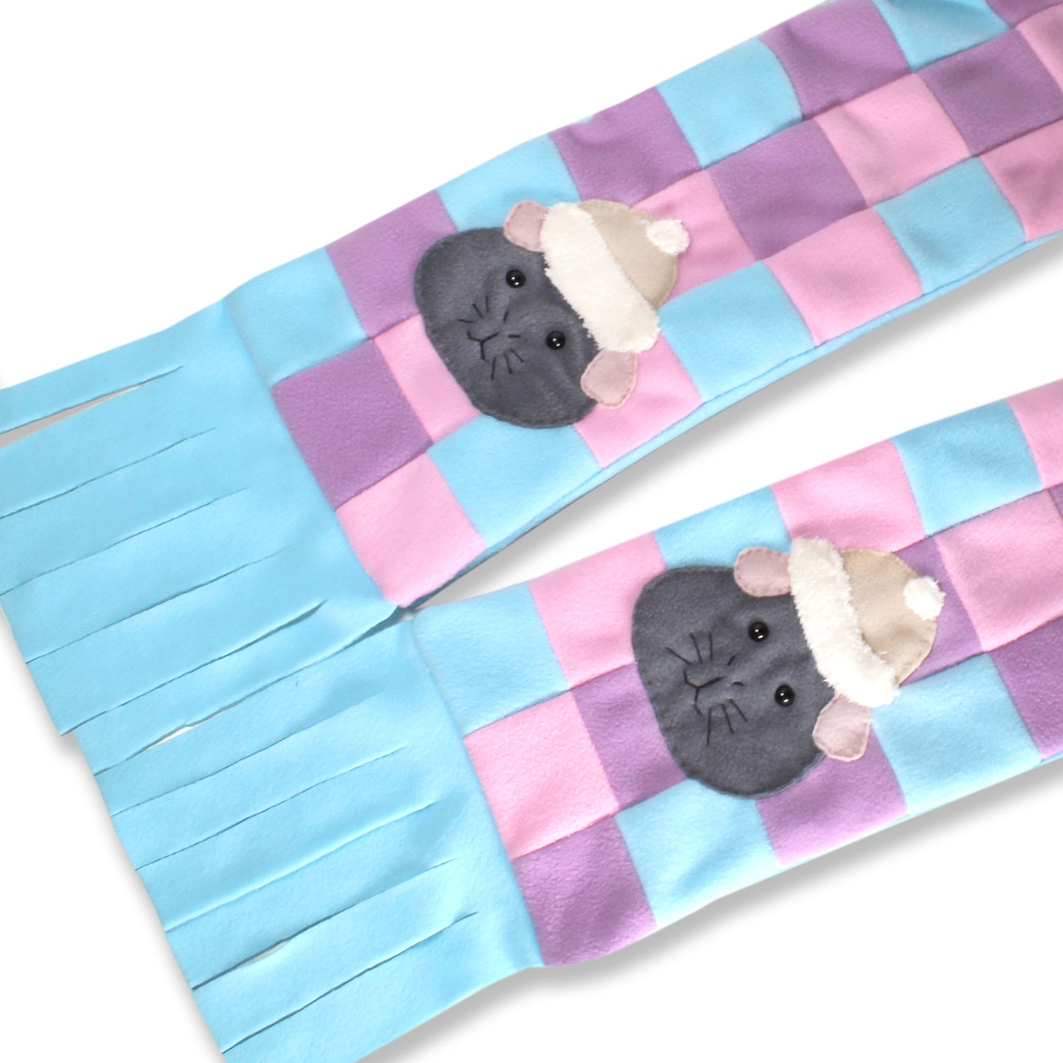 Fleece Patchwork Guinea Pig Scarf