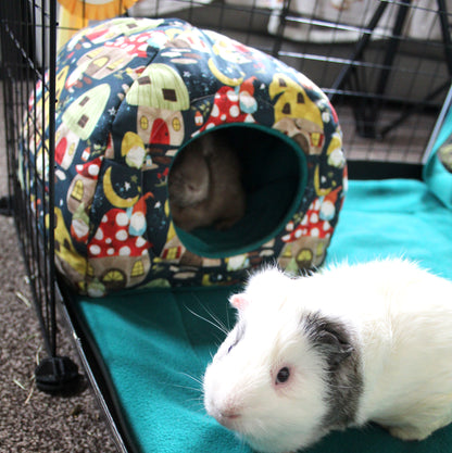 Gnome and Mushroom Town Guinea Pig Hidey House