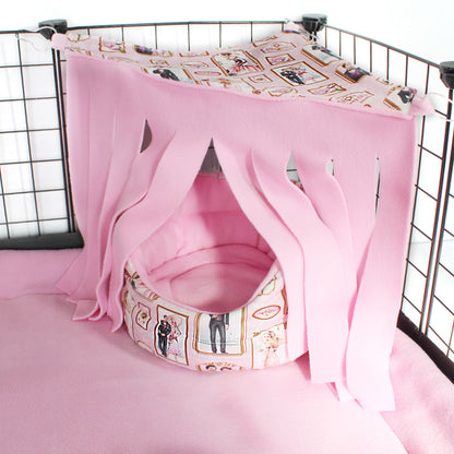 Pink Art Deco Corner Fleece Forest
