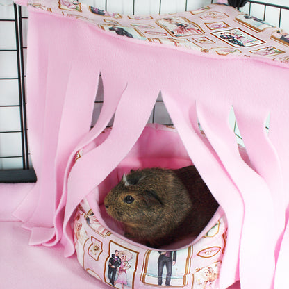 Pink Art Deco Corner Fleece Forest