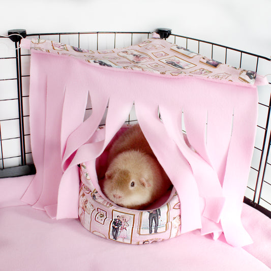 Pink Art Deco Corner Fleece Forest