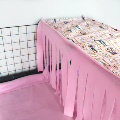 Pink Art Deco Large Fleece Forest