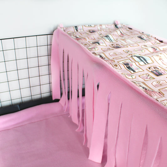Pink Art Deco Large Fleece Forest
