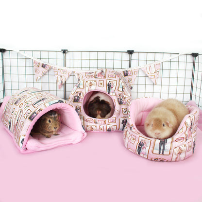 Pink Art Dec Squish Tunnel for Guinea Pigs