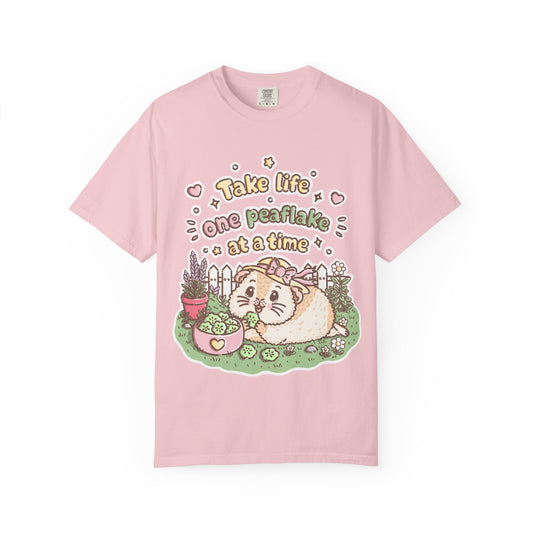Take Life One Peaflake at a Time Guinea Pig T-Shirt