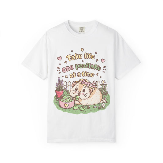 Take Life One Peaflake at a Time Guinea Pig T-Shirt