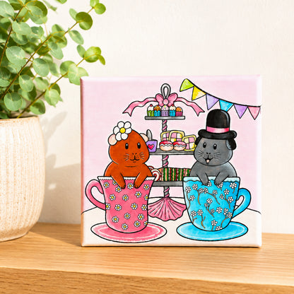 Afternoon Tea with Friends – Original Hand-Painted Canvas