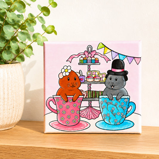 Afternoon Tea with Friends – Original Hand-Painted Canvas