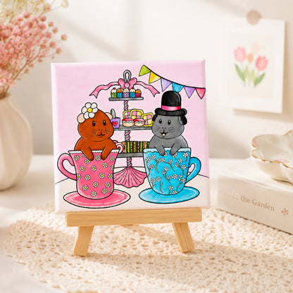 Afternoon Tea with Friends – Original Hand-Painted Canvas