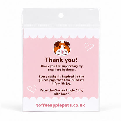 Stay Hydrated Guinea Pig Vinyl Sticker - White