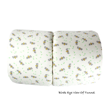 Yellow Bee Guinea Pig Accessory Set, overhead view of the squish tunnel for guinea pigs
