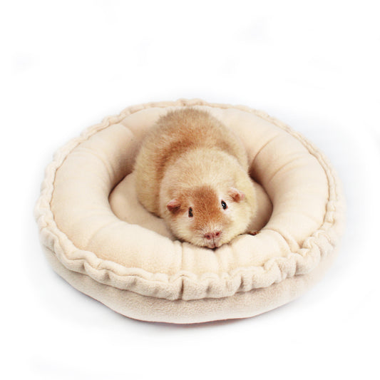 Beige Doughnut Bed for Guinea Pigs