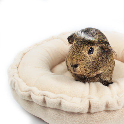 Beige Doughnut Bed for Guinea Pigs