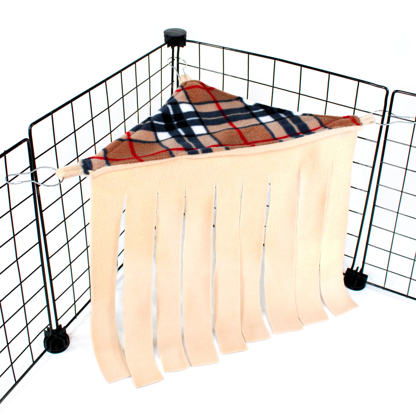 Beige Nova Checked Corner Fleece Forest