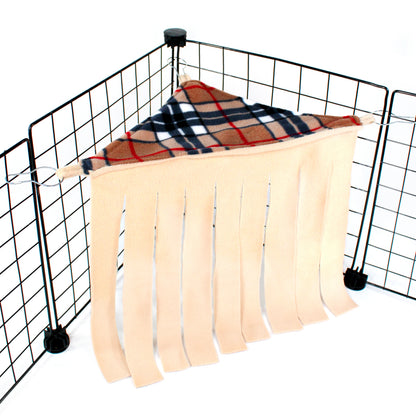 Beige Nova Checked Corner Fleece Forest