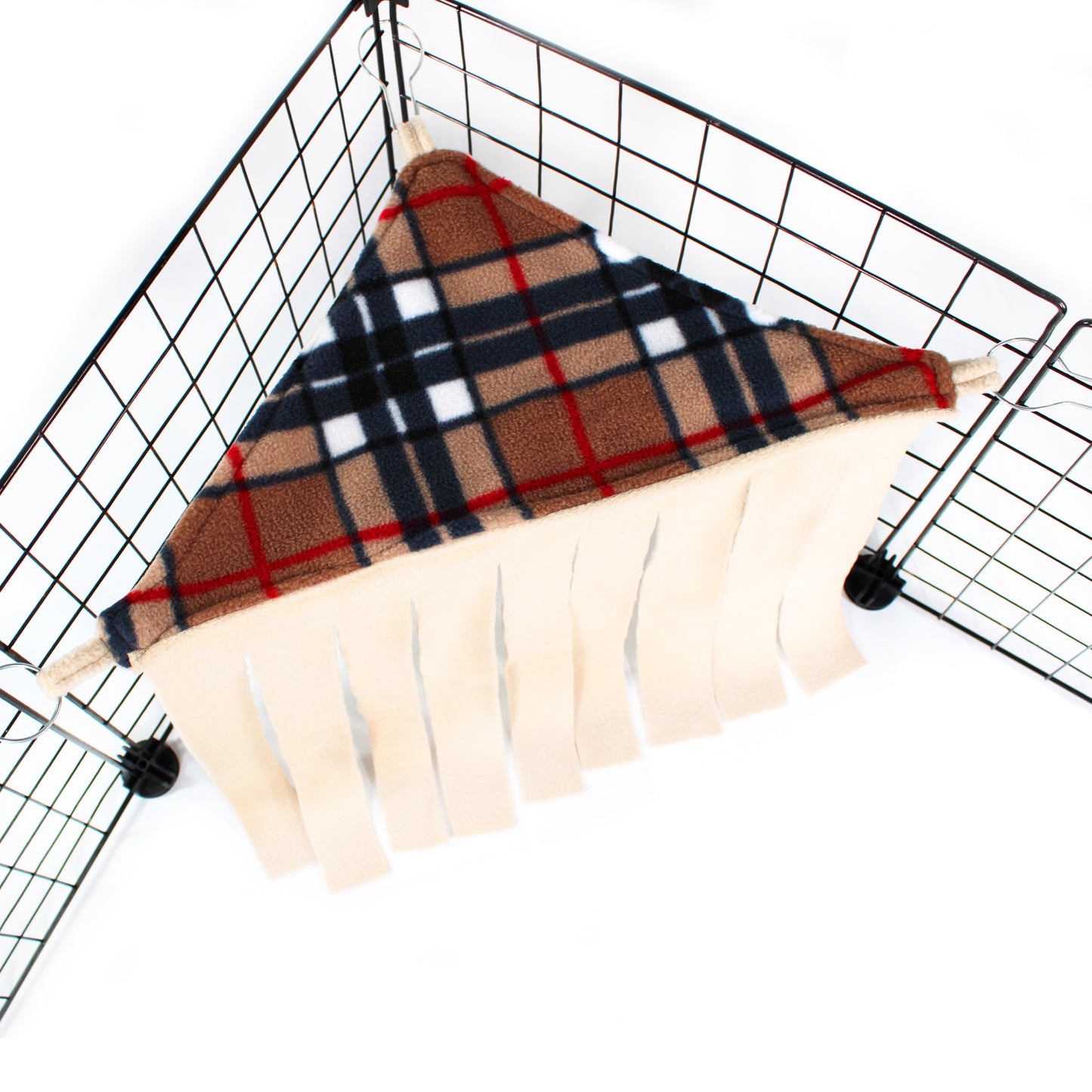 Beige Nova Checked Corner Fleece Forest