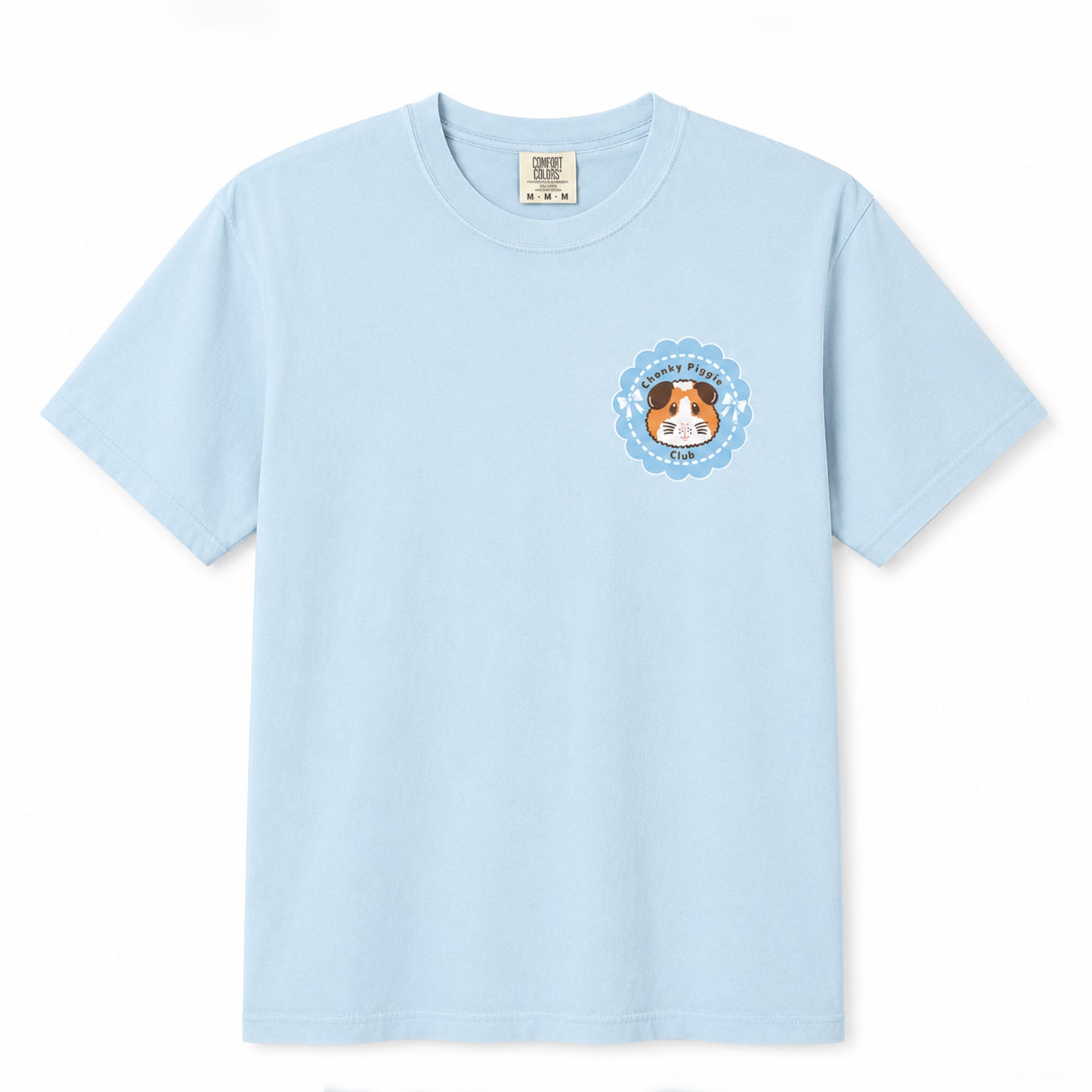Chonky Piggie Club Guinea Pig T-Shirt - Blue