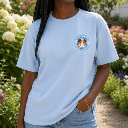 Chonky Piggie Club Guinea Pig T-Shirt - Blue