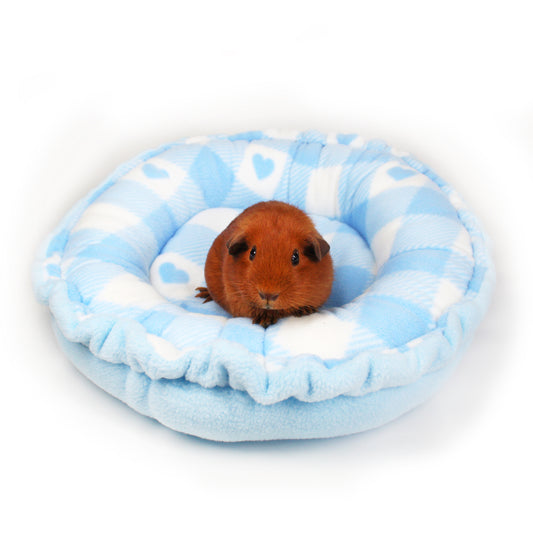 Baby Blue Hearts Doughnut Bed