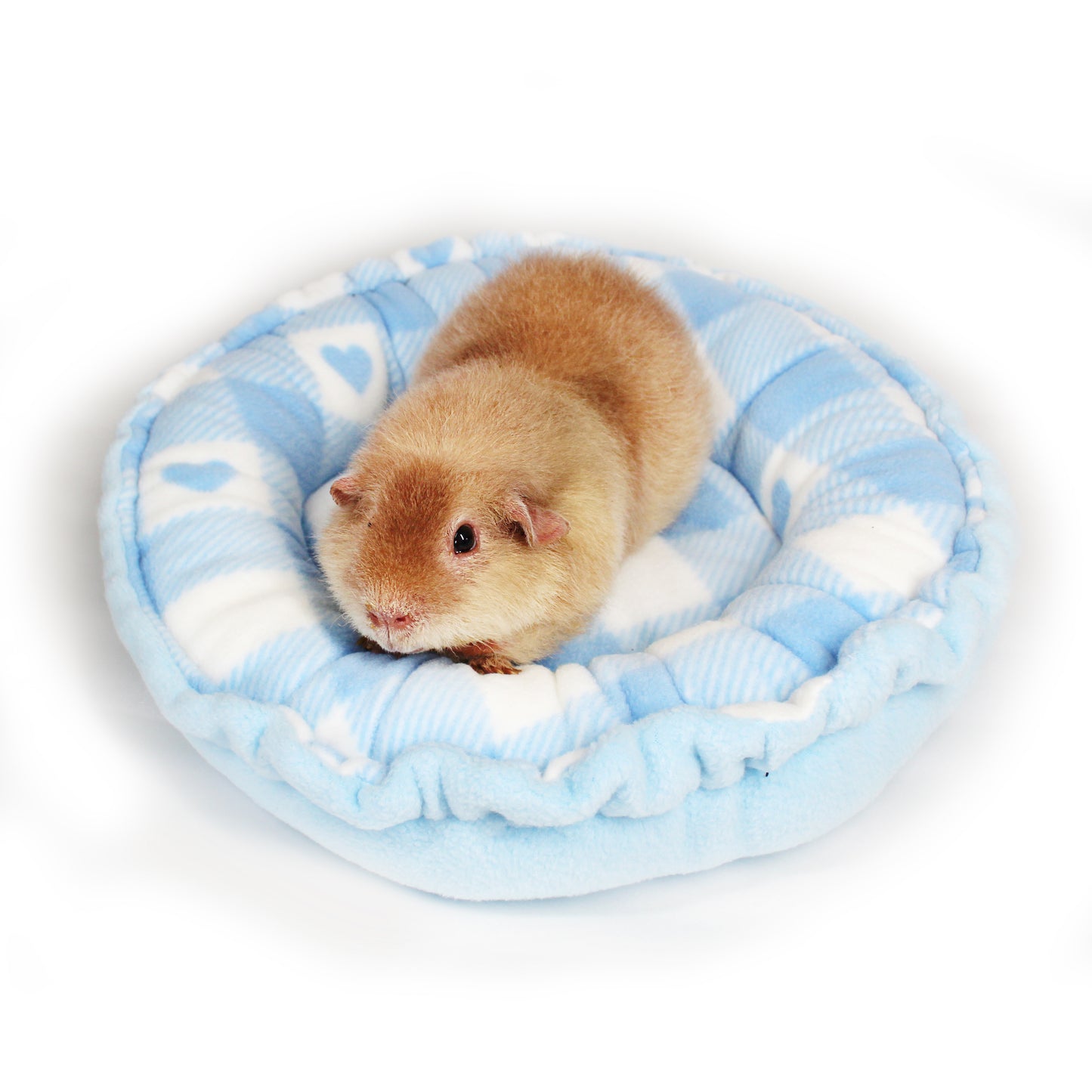 Baby Blue Hearts Doughnut Bed