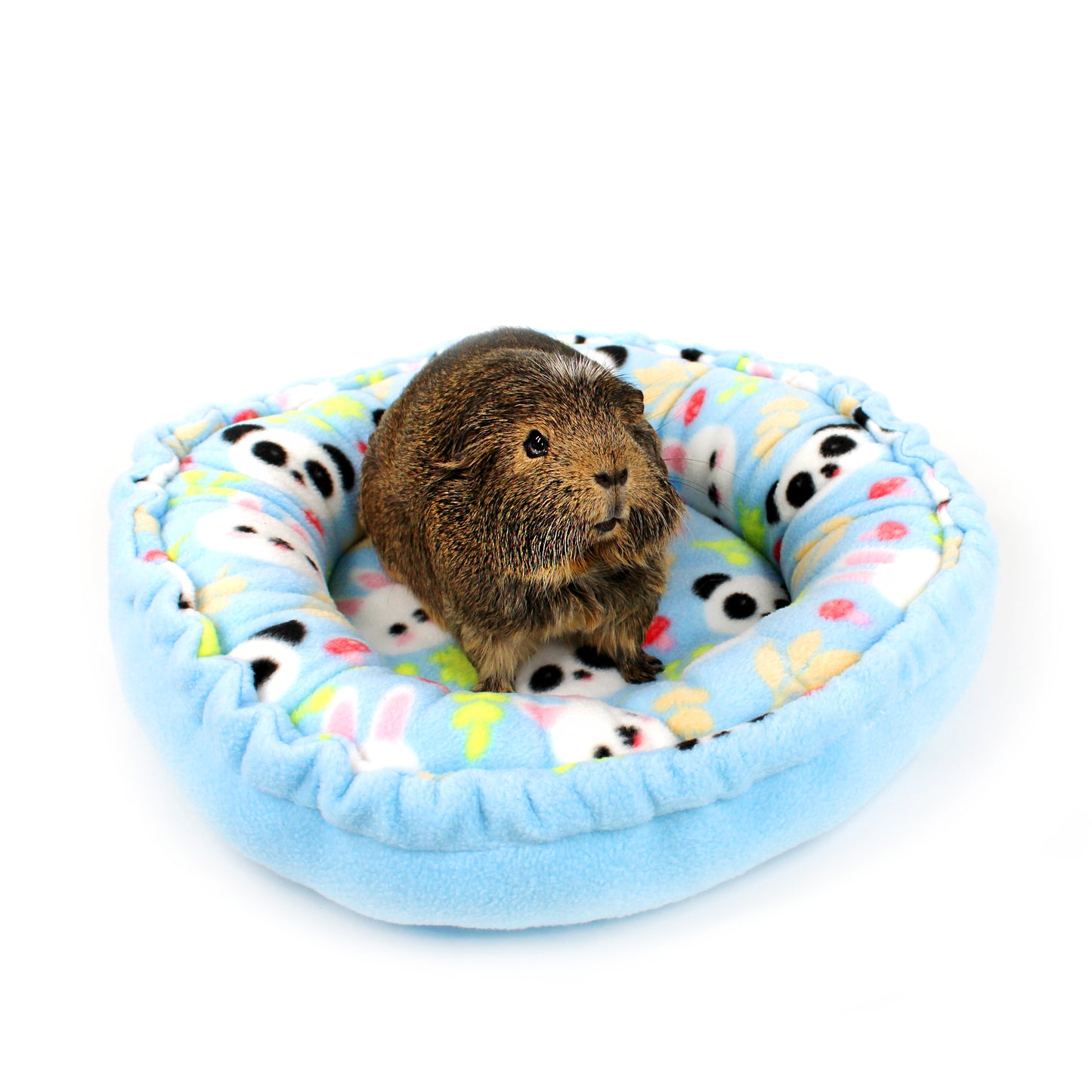 Blue Panda & Rabbit Doughnut Bed