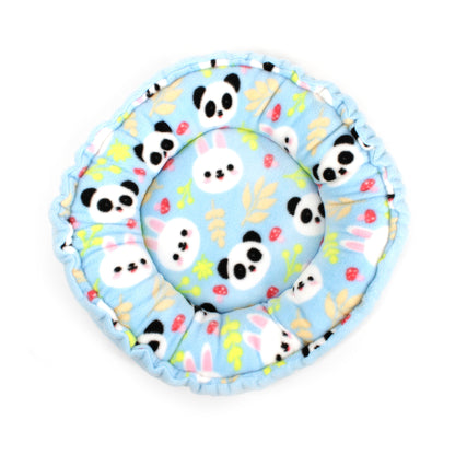 Blue Panda & Rabbit Doughnut Bed