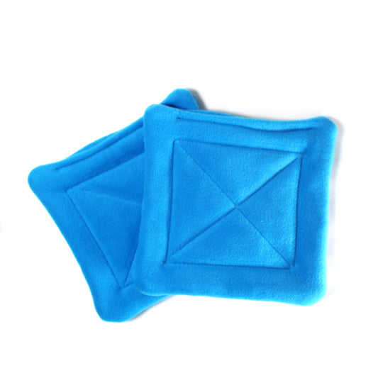 Pair Of Rich Blue Square Pee Pads, pair of wee wee mats designed to fit our hidey houses