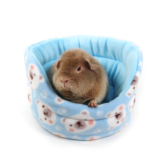 Blue Polar Bear Cuddle Cup Bed for Guinea Pigs