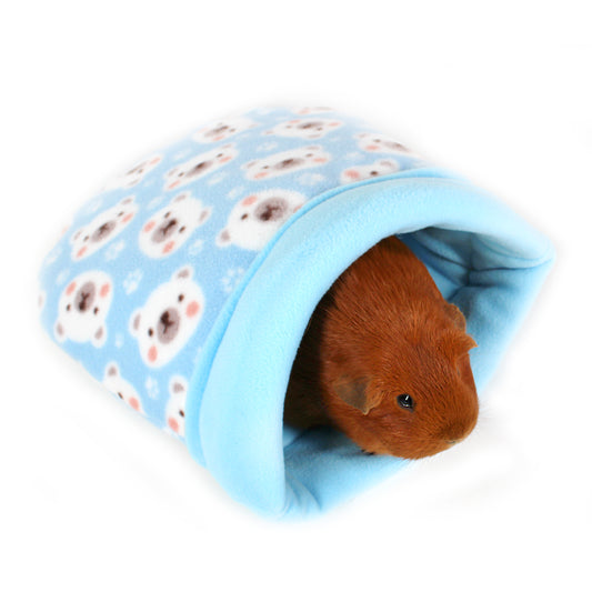 Blue Polar Bear Cuddle Sack for Guinea Pigs