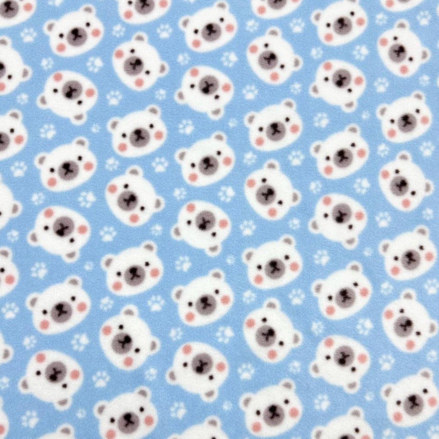 Blue Polar Bear Large Fleece Forest
