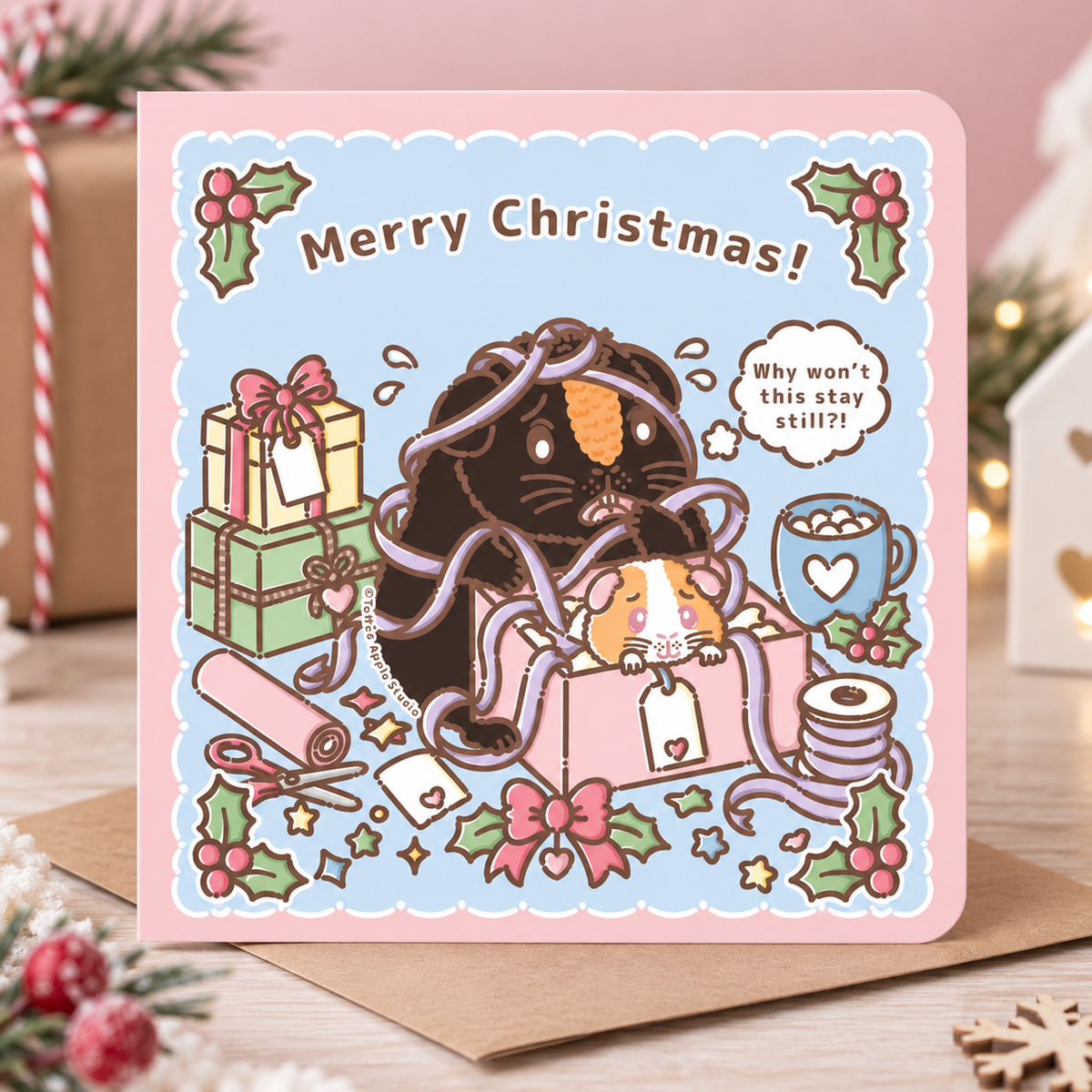 Christmas Guinea Pig Cards Bundle – Set of 9 Designs