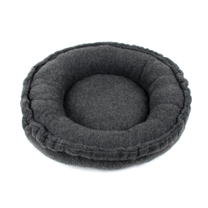 Gray pet bed on a white background