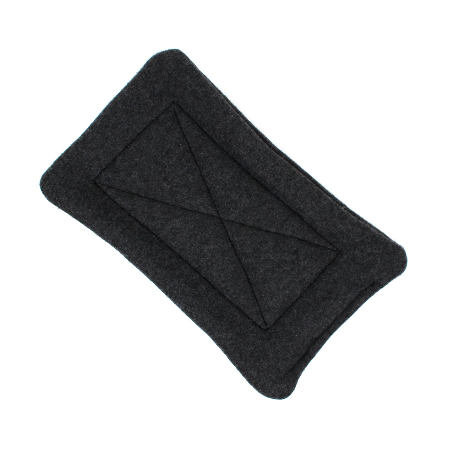 Dark gray pee pad on a white background