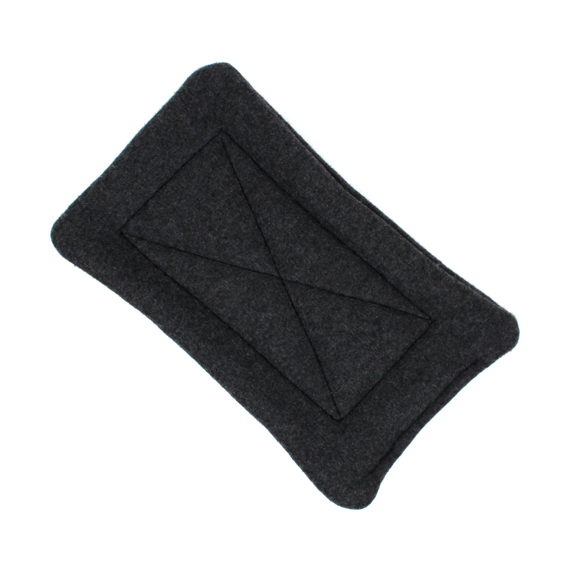 Dark gray pee pad on a white background