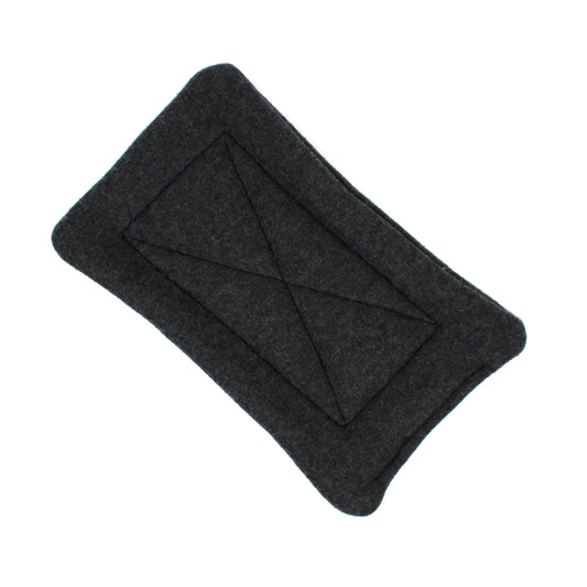 Dark gray pee pad on a white background