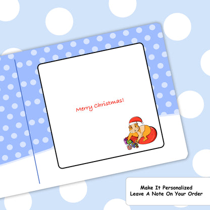 Father Christmas Guinea Pig Greetings Card