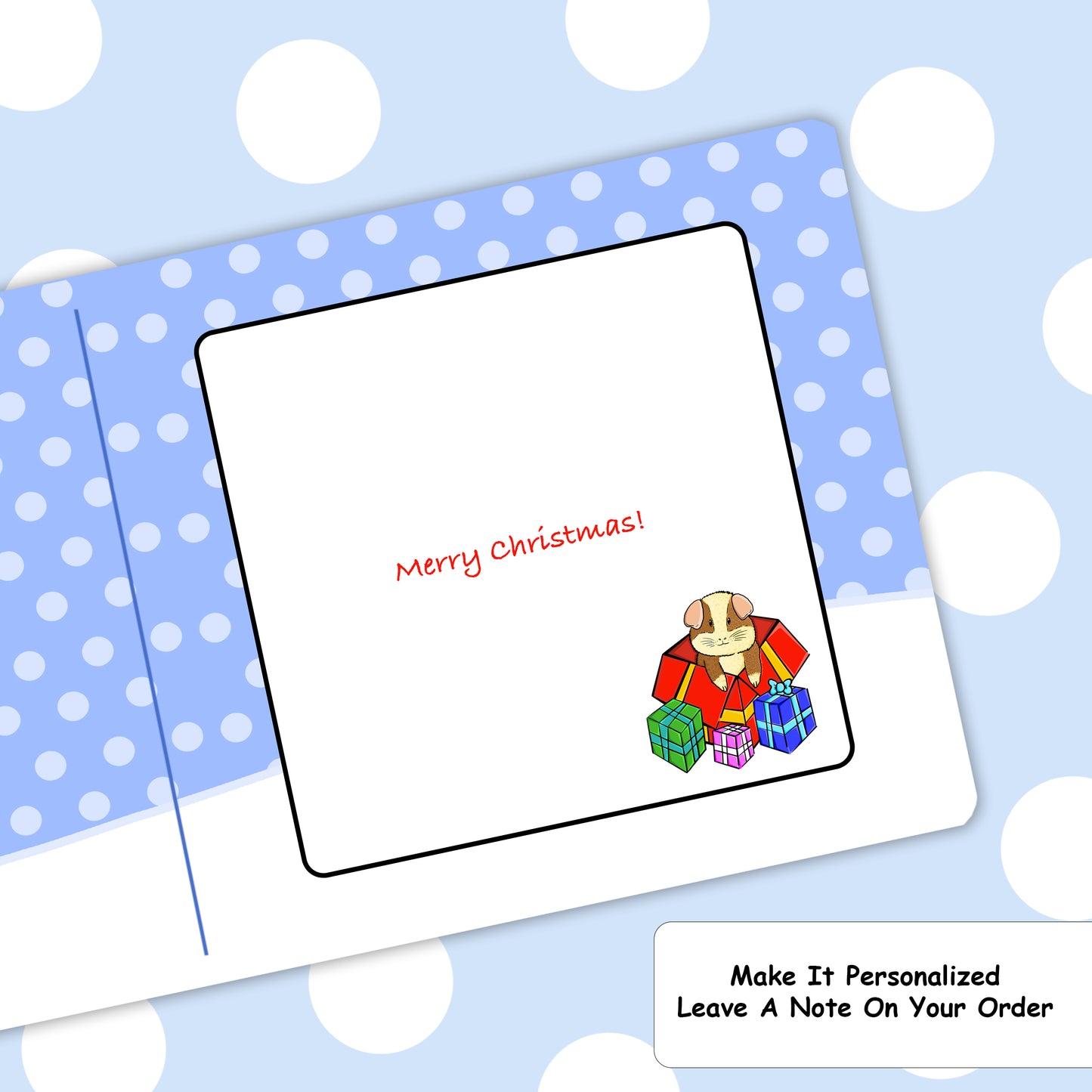 Pack Of 7 Guinea Pig Christmas Cards