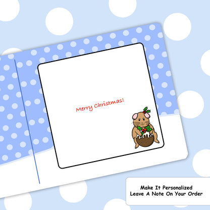 Pudding The Guinea Pig - Merry Christmas Card