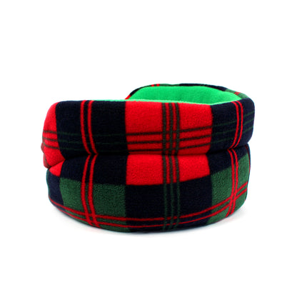 Plaid patterned product on a white background