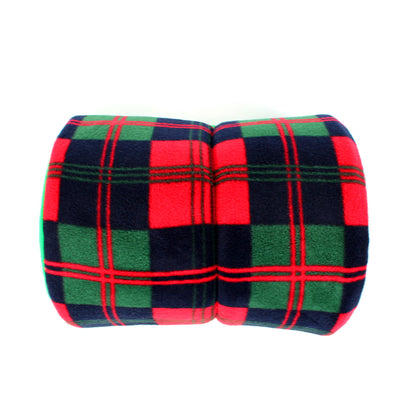 Plaid patterned pet tunnel on a white background