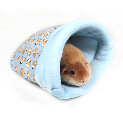 Baby Blue Guinea Pig pattern Cuddle Sack (With Boning)