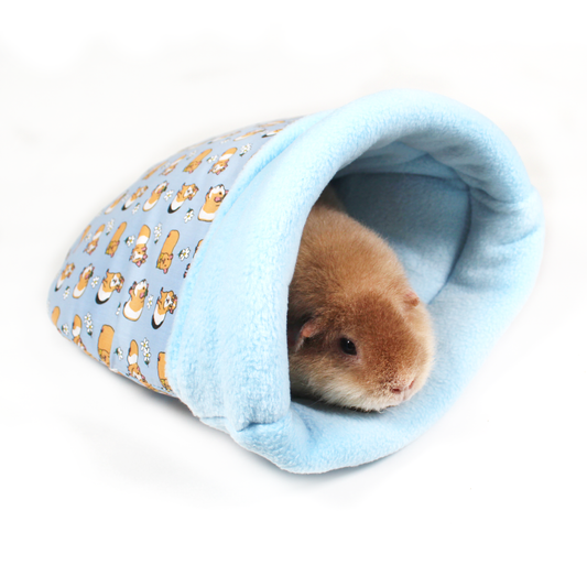 Baby Blue Guinea Pig pattern Cuddle Sack (With Boning)