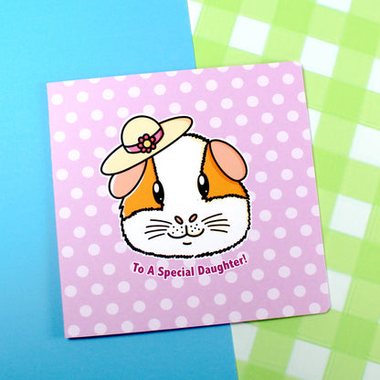 Guinea Pig Themed Daughter Birthday Card