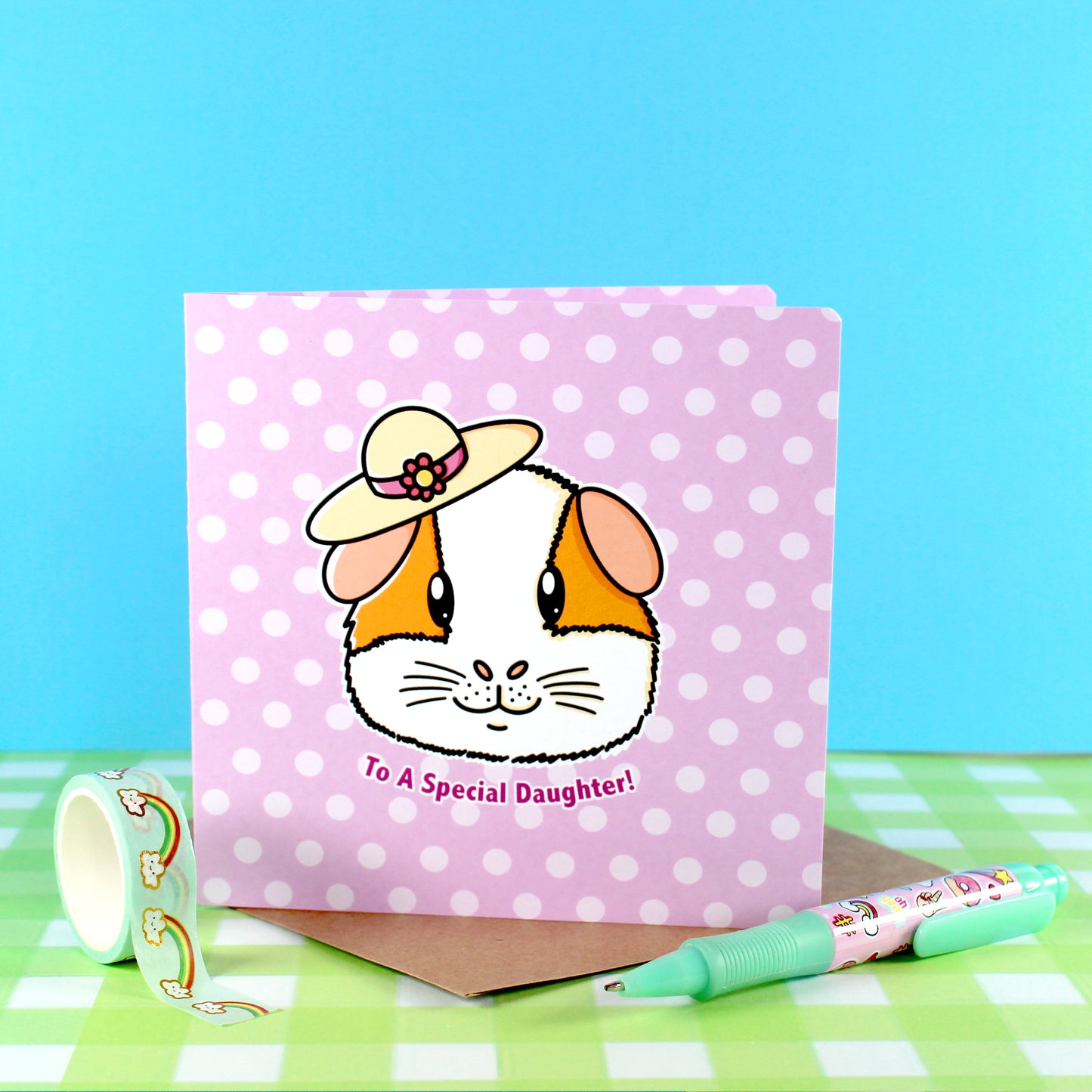 Guinea Pig Themed Daughter Birthday Card