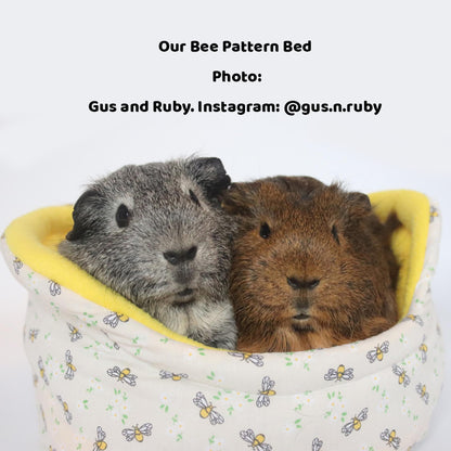 Yellow Bee Pattern Bed for Guinea Pigs