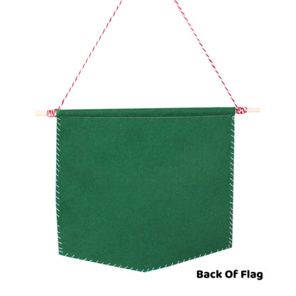 Handcrafted Guinea Pig In A Christmas Present - Wall Art Flag