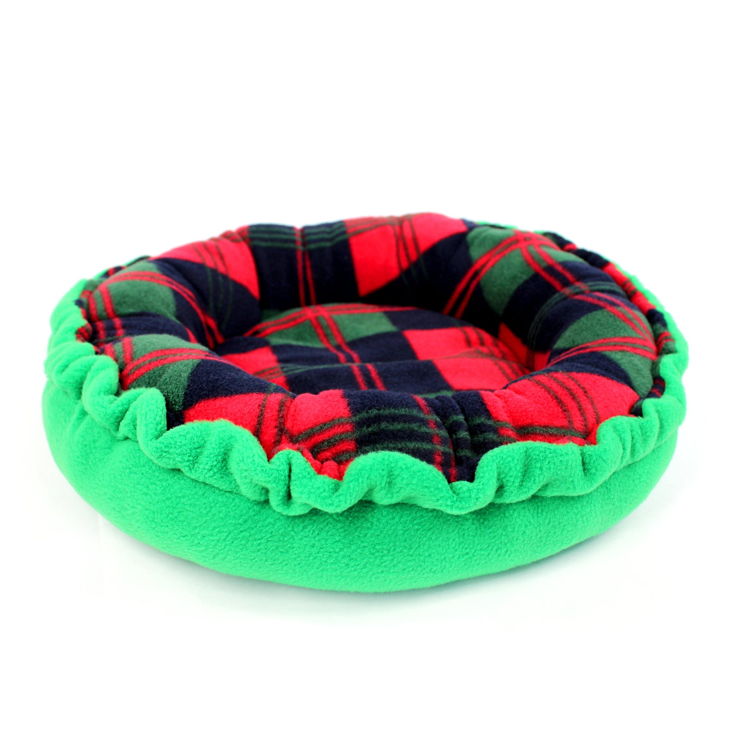 Christmas Tartan Doughnut Bed for Guinea Pigs