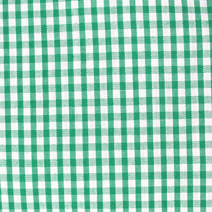 Green Gingham Guinea Pig Hidey House, close up of the green gingham pattern cotton fabric