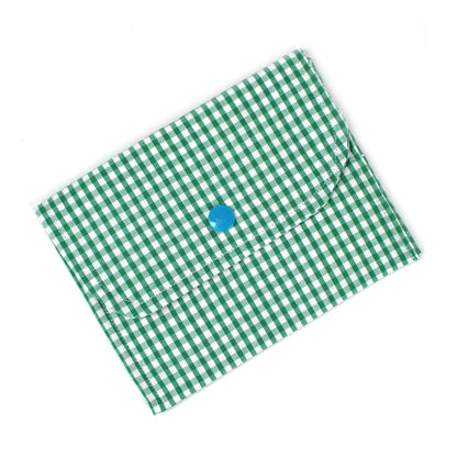 Green Gingham Pouch