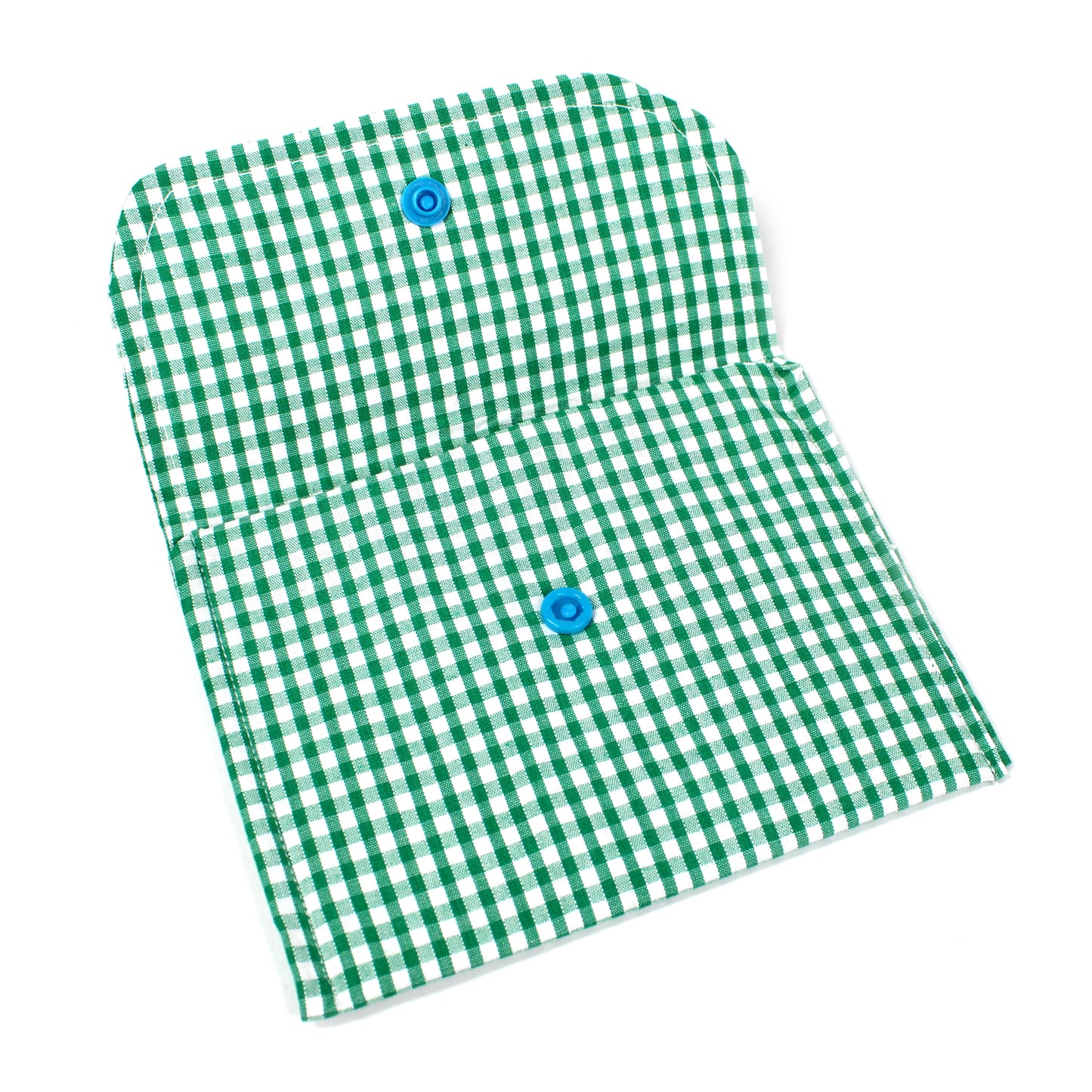 Green Gingham Pouch